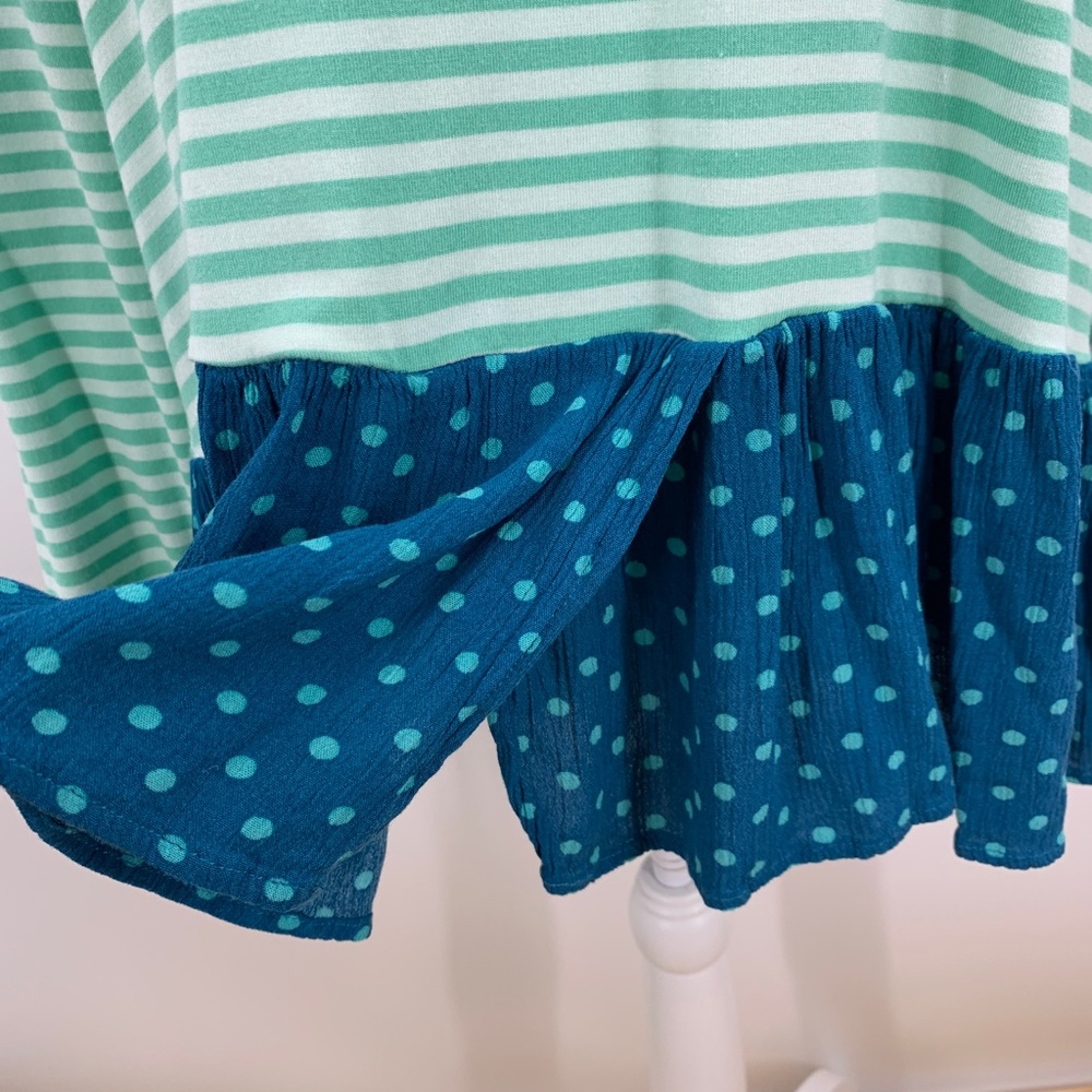 Matilda Jane Talk Tomorrow Striped Polka Dot Top Sz S - Picture 9 of 14